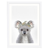 Tiny Tots Prints Baby Koala Eucalyptus Crown Printed Wall Art