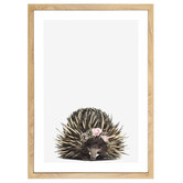 Tiny Tots Prints Baby Echidna Rose Crown Printed Wall Art