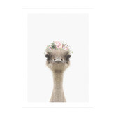 Tiny Tots Prints Baby Emu Rose Crown Printed Wall Art