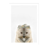 Tiny Tots Prints Baby Wombat Eucalyptus Crown Printed Wall Art