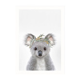 Tiny Tots Prints Baby Koala Eucalyptus Crown Printed Wall Art