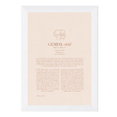 Tiny Tots Prints Blush Zodiac Gemini Child Printed Wall Art