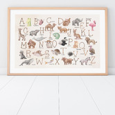 Tiny Tots Prints Animal Alphabet II Framed Paper Print Wall Art