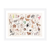 Tiny Tots Prints Animal Alphabet II Framed Paper Print Wall Art