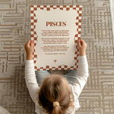 Tiny Tots Prints Zodiac Pisces Child Paper Print Wall Art