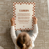 Tiny Tots Prints Zodiac Taurus Child Paper Print Wall Art