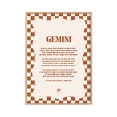 Tiny Tots Prints Zodiac Gemini Child Paper Print Wall Art