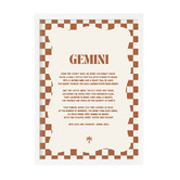 Tiny Tots Prints Zodiac Gemini Child Paper Print Wall Art