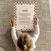 Tiny Tots Prints Zodiac Leo Child Paper Print Wall Art