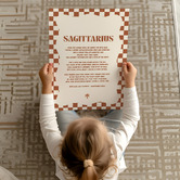 Tiny Tots Prints Zodiac Sagittarius Child Paper Print Wall Art