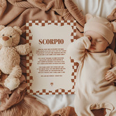 Tiny Tots Prints Zodiac Scorpio Child Paper Print Wall Art