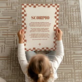 Tiny Tots Prints Zodiac Scorpio Child Paper Print Wall Art