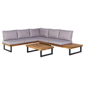 Teak Two 5 Seater Alkas Outdoor Lounge Set