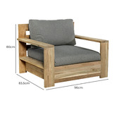 Teak Two Castello Recycled Teak Wood Outdoor Armchair