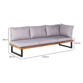 Teak Two 5 Seater Alkas Outdoor Lounge Set