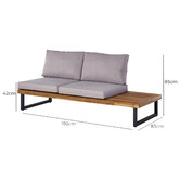 Teak Two 5 Seater Alkas Outdoor Lounge Set