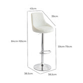 By Designs Cassini Faux Leather Adjustable Barstools