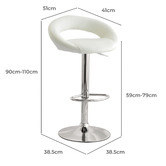 By Designs Thule Faux Leather Adjustable Barstools