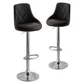 By Designs Cassini Faux Leather Adjustable Barstools