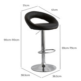 By Designs Thule Faux Leather Adjustable Barstools