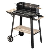 By Designs Augusta Carbon Steel Barbecue Grill on Trolley Stand