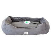 By Designs Canis Faux Fur Electric Heated Pet Bed