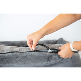 By Designs Canis Faux Fur Electric Heated Pet Bed