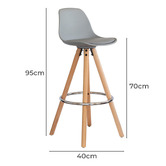 By Designs 70cm Harmon Faux Leather Bar Stools