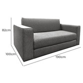 Bliss Clubb Day Dream Upholstered Fold Out Queen Sofa Bed