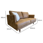 Bliss Clubb Lionel 2 Seater Italian Leather Sofa
