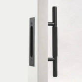 Bayside Luxe Toorak Brass Sliding Door Handle &amp; Flush Plate Set