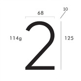 Bayside Luxe Black Zinc Alloy Floating House Number