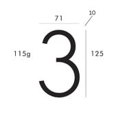 Bayside Luxe Black Zinc Alloy Floating House Number