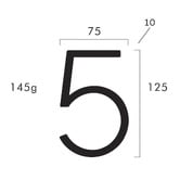 Bayside Luxe Black Zinc Alloy Floating House Number