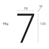 Bayside Luxe Black Zinc Alloy Floating House Number
