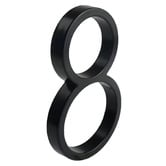 Bayside Luxe Black Zinc Alloy Floating House Number
