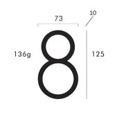 Bayside Luxe Black Zinc Alloy Floating House Number
