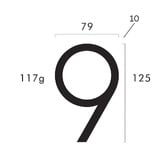 Bayside Luxe Black Zinc Alloy Floating House Number