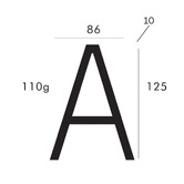 Bayside Luxe Black Zinc Alloy Floating House Number