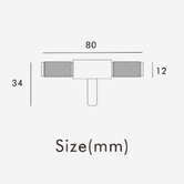 Bayside Luxe Floreat Brass T-Bar Knob
