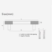 Bayside Luxe Brighton Brushed Nickel Bar Cabinet Handle