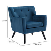 Cassington Home Juliana Velvet Armchair