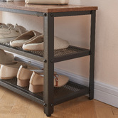 Cassington Home Gladstone Steel Shoe Rack
