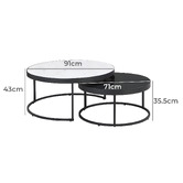 Cassington Home 2 Piece Hagano Nesting Coffee Table Set