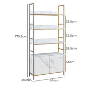 Cassington Home Heron 2 Door Shelving Unit