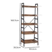 Cassington Home Humphrey 5 Tier Ladder Shelf