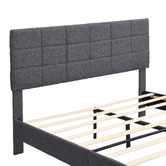Cassington Home Grey Hebe Upholstered Platform Bed