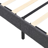 Cassington Home Grey Hebe Upholstered Platform Bed