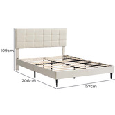 Cassington Home Grey Hebe Upholstered Platform Bed