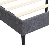 Cassington Home Grey Hebe Upholstered Platform Bed